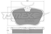 TOMEX Brakes TX1038 Bremsbelagsatz, Scheibenbremse