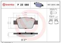 BREMBO P23080 Bremsbelagsatz, Scheibenbremse