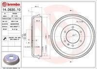 BREMBO 14D63010 Bremstrommel