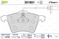 VALEO 301801 Bremsbelagsatz, Scheibenbremse