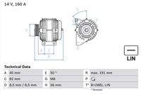 BOSCH 0986047500 Generator