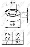 NRF 38286 Lager, Kompressorwelle