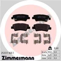 ZIMMERMANN 253371601 Bremsbelagsatz, Scheibenbremse