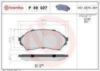 BREMBO P49027 Bremsbelagsatz, Scheibenbremse