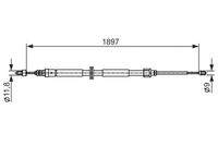 BOSCH 1987482433 Seilzug, Feststellbremse