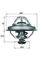 MAHLE TX2888D Thermostat, Kühlmittel