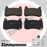 ZIMMERMANN 261521551 Bremsbelagsatz, Scheibenbremse