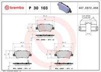 BREMBO P30103 Bremsbelagsatz, Scheibenbremse