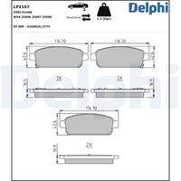 DELPHI LP2167 Bremsbelagsatz, Scheibenbremse