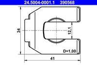 ATE 24500400011 Halter, Bremsschlauch