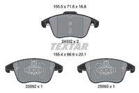 TEXTAR 2433205 Bremsbelagsatz, Scheibenbremse