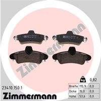 ZIMMERMANN 234101501 Bremsbelagsatz, Scheibenbremse