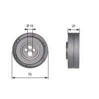 GATES T41216 Spannrolle, Zahnriemen