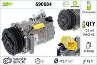 VALEO 690684R Kompressor, Klimaanlage