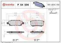 BREMBO P54034 Bremsbelagsatz, Scheibenbremse