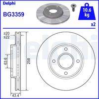 DELPHI BG3359 Bremsscheibe