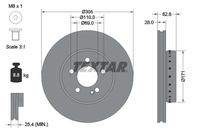 TEXTAR 92343625 Bremsscheibe