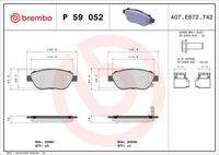 BREMBO P59052 Bremsbelagsatz, Scheibenbremse