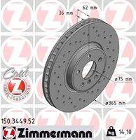ZIMMERMANN 150344952 Bremsscheibe
