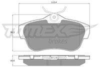 TOMEX Brakes TX1594 Bremsbelagsatz, Scheibenbremse