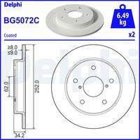DELPHI BG5072C Bremsscheibe