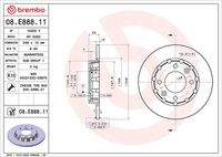 BREMBO 08E88811 Bremsscheibe