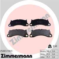 ZIMMERMANN 250031701 Bremsbelagsatz, Scheibenbremse
