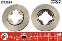TRW DF2024 Bremsscheibe