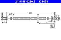 ATE 2451480280 Bremsschlauch