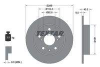 TEXTAR 92268403 Bremsscheibe