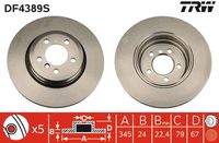 TRW DF4389S Bremsscheibe