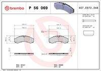 BREMBO P56069 Bremsbelagsatz, Scheibenbremse