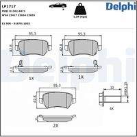 DELPHI LP1717 Bremsbelagsatz, Scheibenbremse