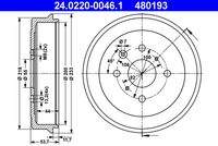 ATE 24022000461 Bremstrommel