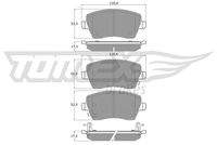 TOMEX Brakes TX14161 Bremsbelagsatz, Scheibenbremse