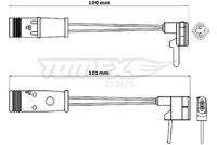 TOMEX Brakes TX3082 Warnkontakt, Bremsbelagverschleiß