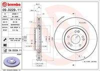 BREMBO 09D22911 Bremsscheibe