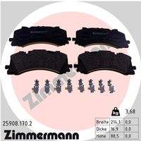 ZIMMERMANN 259081702 Bremsbelagsatz, Scheibenbremse