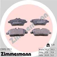 ZIMMERMANN 239151751 Bremsbelagsatz, Scheibenbremse