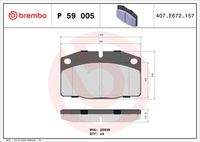 BREMBO P59005 Bremsbelagsatz, Scheibenbremse