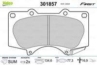 VALEO 301857 Bremsbelagsatz, Scheibenbremse