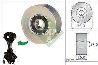 Schaeffler INA 532067610 Umlenk-/Führungsrolle, Keilrippenriemen