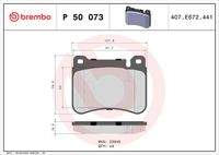 BREMBO P50073 Bremsbelagsatz, Scheibenbremse