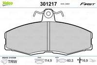 VALEO 301217 Bremsbelagsatz, Scheibenbremse