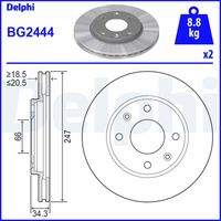 DELPHI BG2444 Bremsscheibe