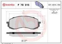 BREMBO P78015 Bremsbelagsatz, Scheibenbremse