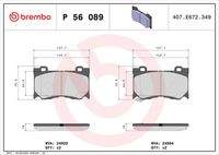 BREMBO P56089 Bremsbelagsatz, Scheibenbremse