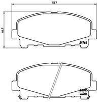 BREMBO P28043 Bremsbelagsatz, Scheibenbremse