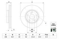 BOSCH 0986479G67 Bremsscheibe