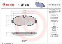 BREMBO P50085 Bremsbelagsatz, Scheibenbremse